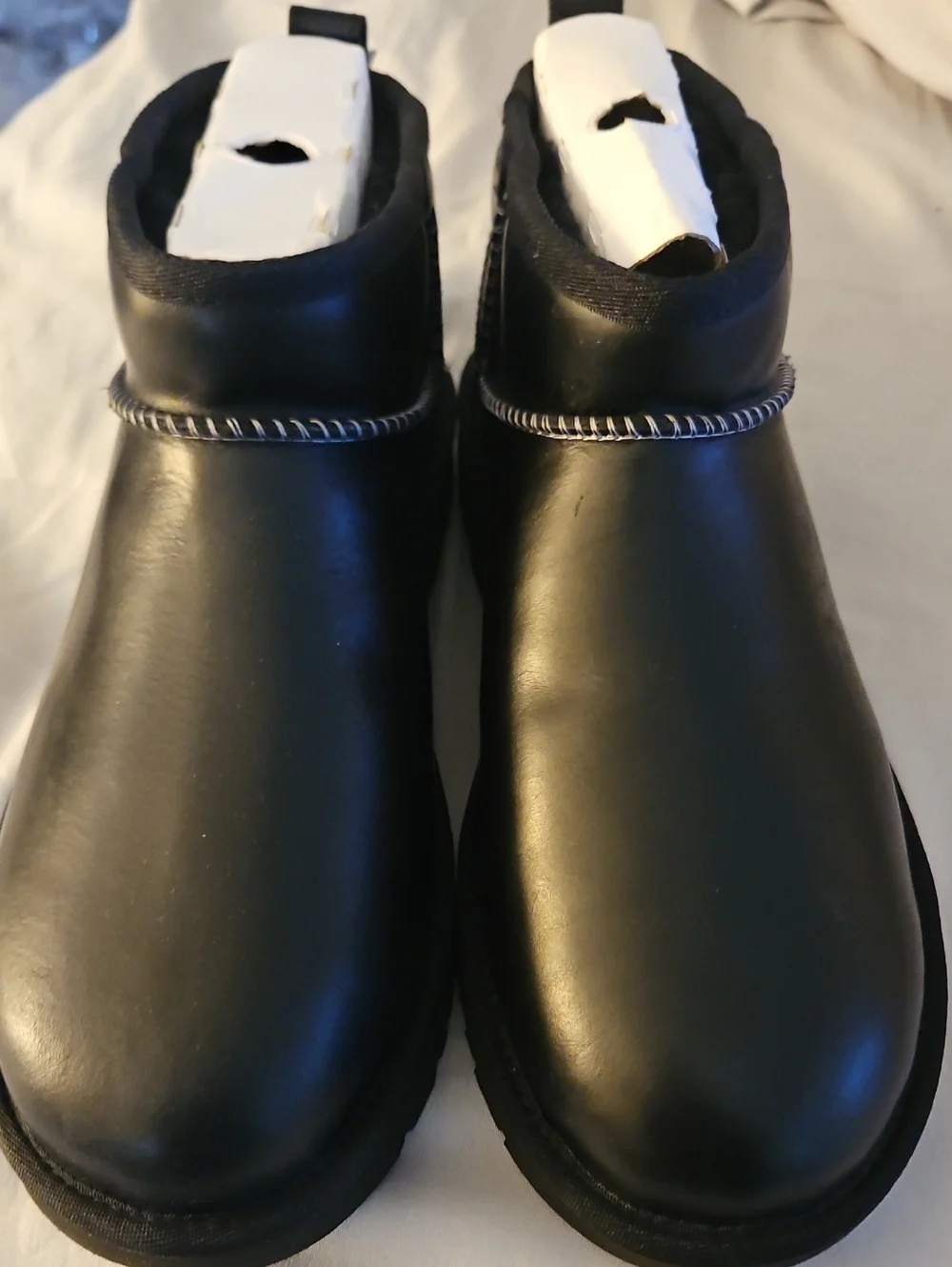 Womens Black Ankle Boots - Classic Waterproof Slip-On